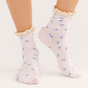 NWT Free People Ditsy Darling Waffle Knit Socks